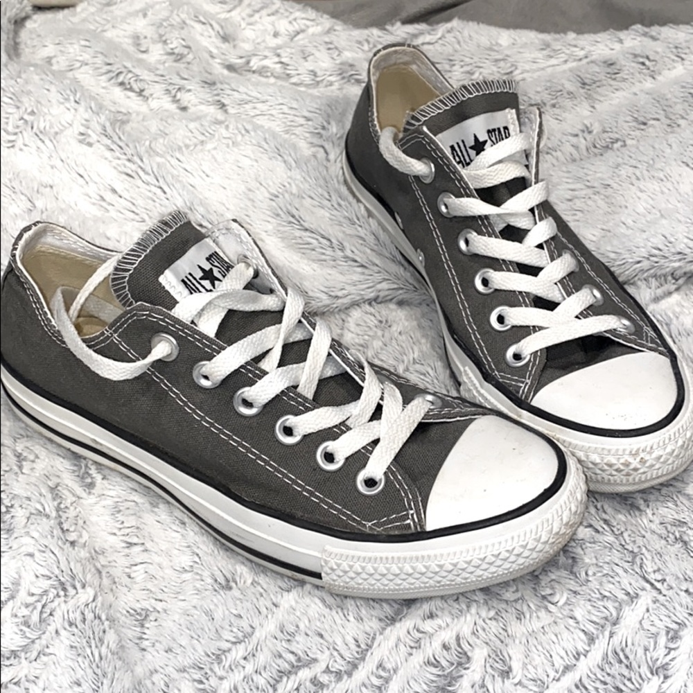 Gray Converse Chuck Taylor All Stars low top